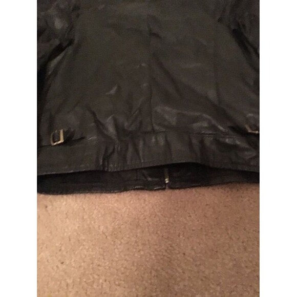 Sears The Leather Shop Men's Full Zip Leather Jacket Coat Size 38 Regular Black - Picture 4 of 4